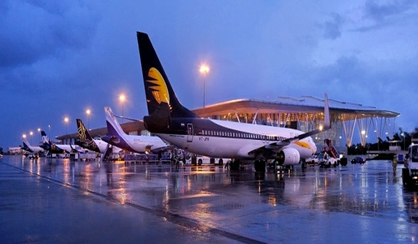 Kempegowda International Airport located near Prestige Crystal Lawns with modern terminal view